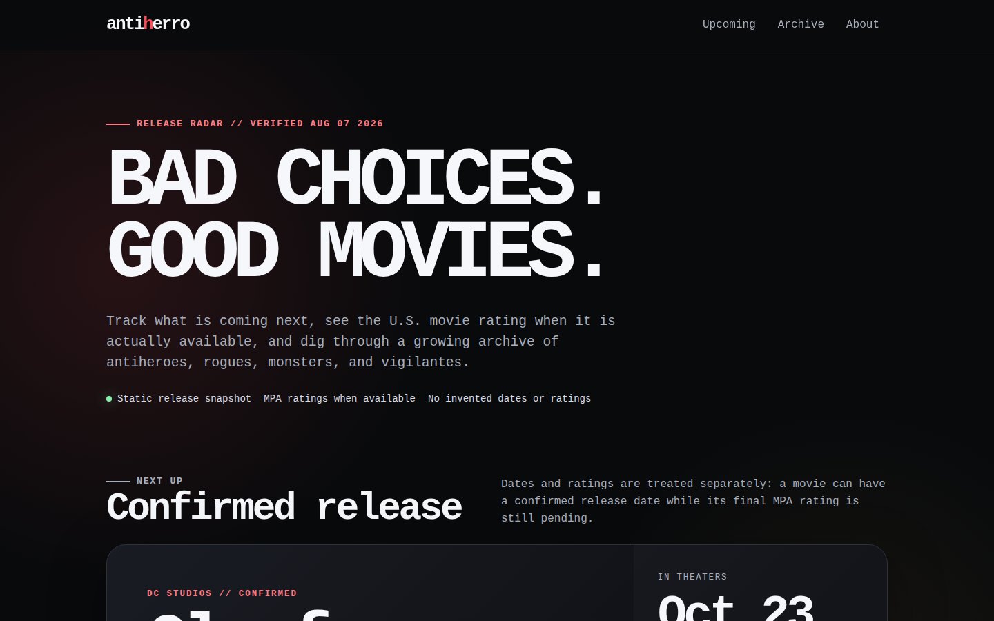 Homepage of antiherro